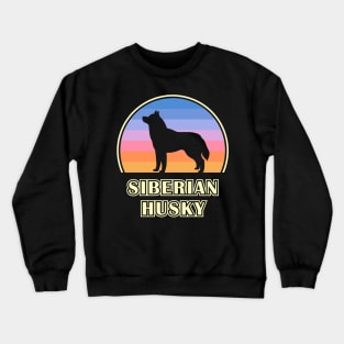 Siberian Husky Vintage Sunset Dog Crewneck Sweatshirt
